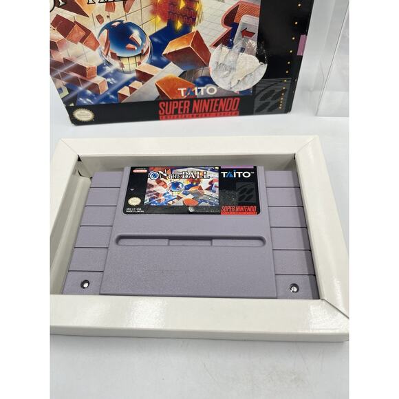 On the Ball (Super Nintendo SNES, 1992) Complete In Box - Picture 4 of 16